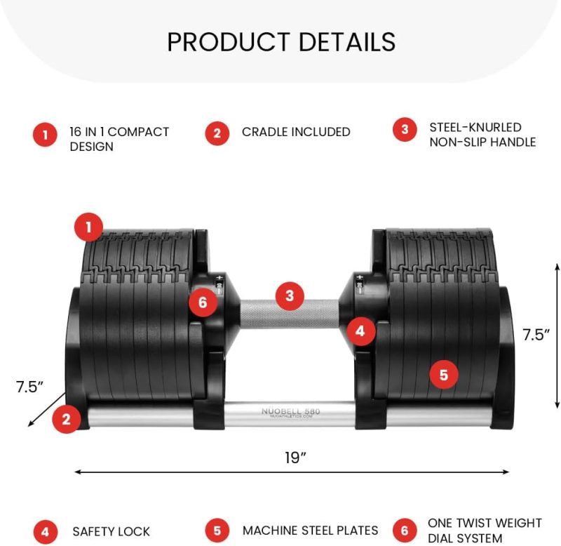 5 lbs - 80 lbs adjustable dumbbells. A must-have fitness equipment for the family! - Image 3